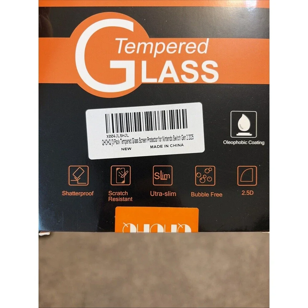 Nintendo Switch Gen 2 (2025) Tempered Glass Screen Protector 3 Pack